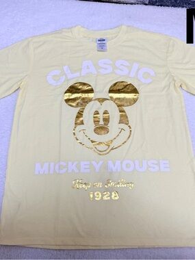 Disney Classic Mickey Mouse Gold Foil Graphic Tee
